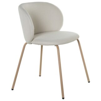 Silla Metal Beige Tapizado Beige 56x52x78cm Alt.asiento:48cm