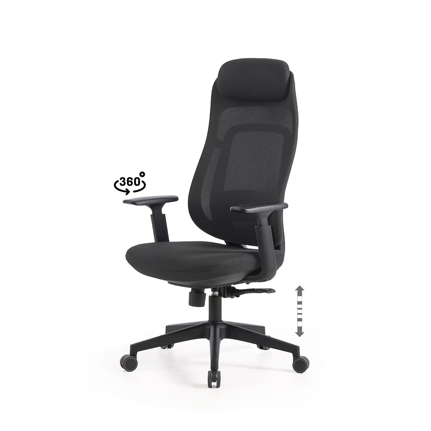 Silla oficina COLUMBUS negro - Image 3