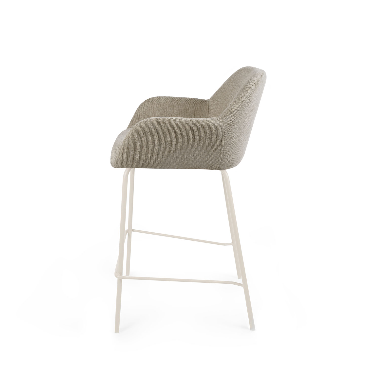 Taburete bajo JACOB taupe (pata beige) - Image 3
