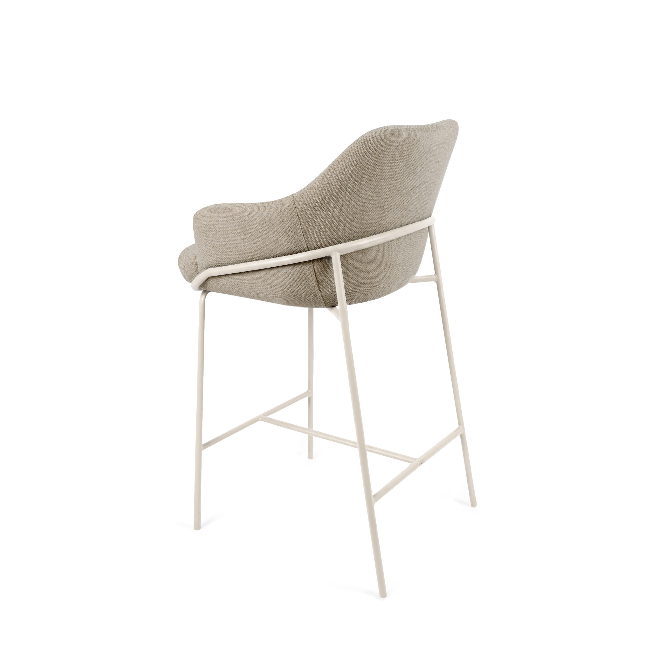 Taburete bajo THOMAS taupe (pata beige) - Image 2