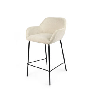Taburete bajo JACOB beige (pata negra)