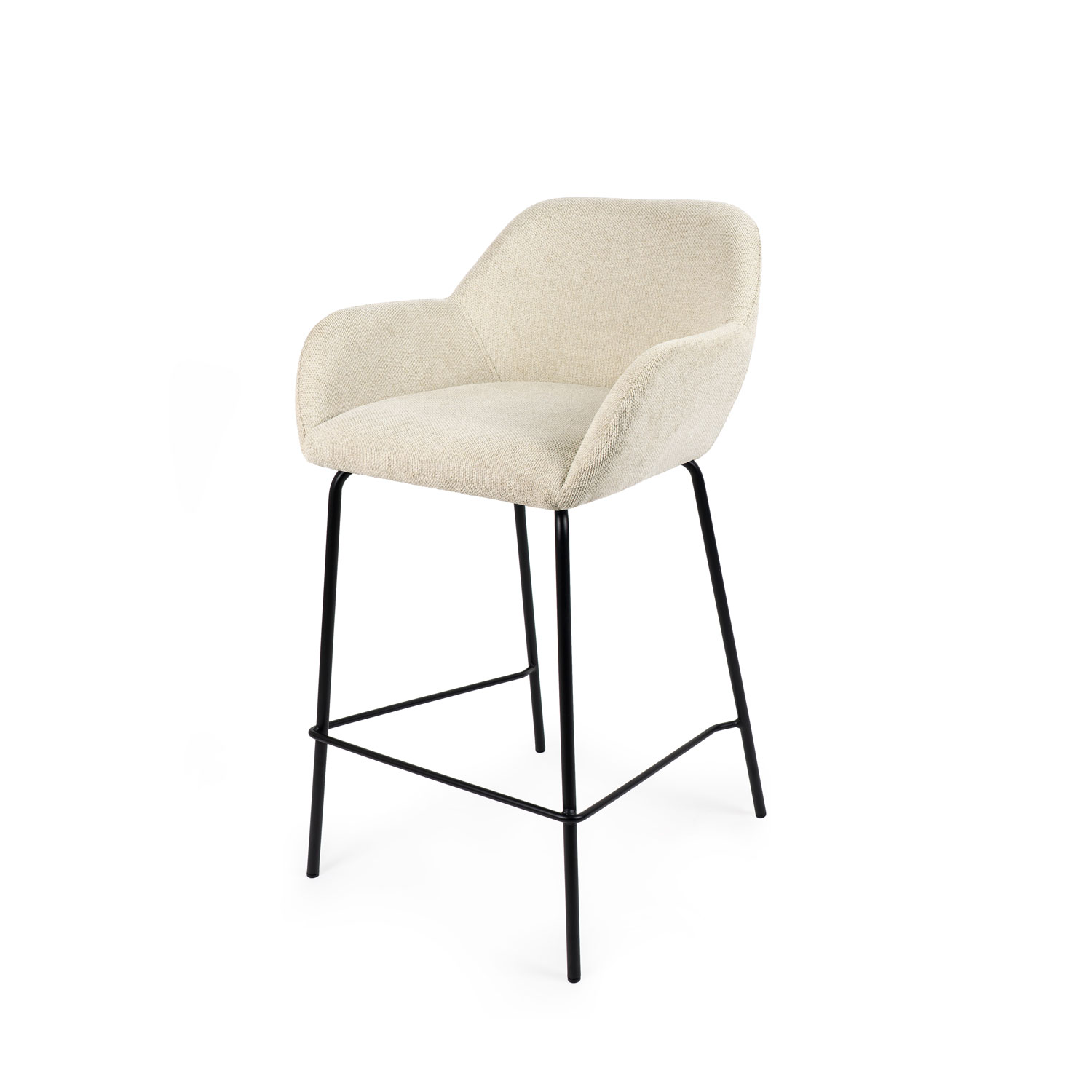 Taburete bajo JACOB beige (pata negra)