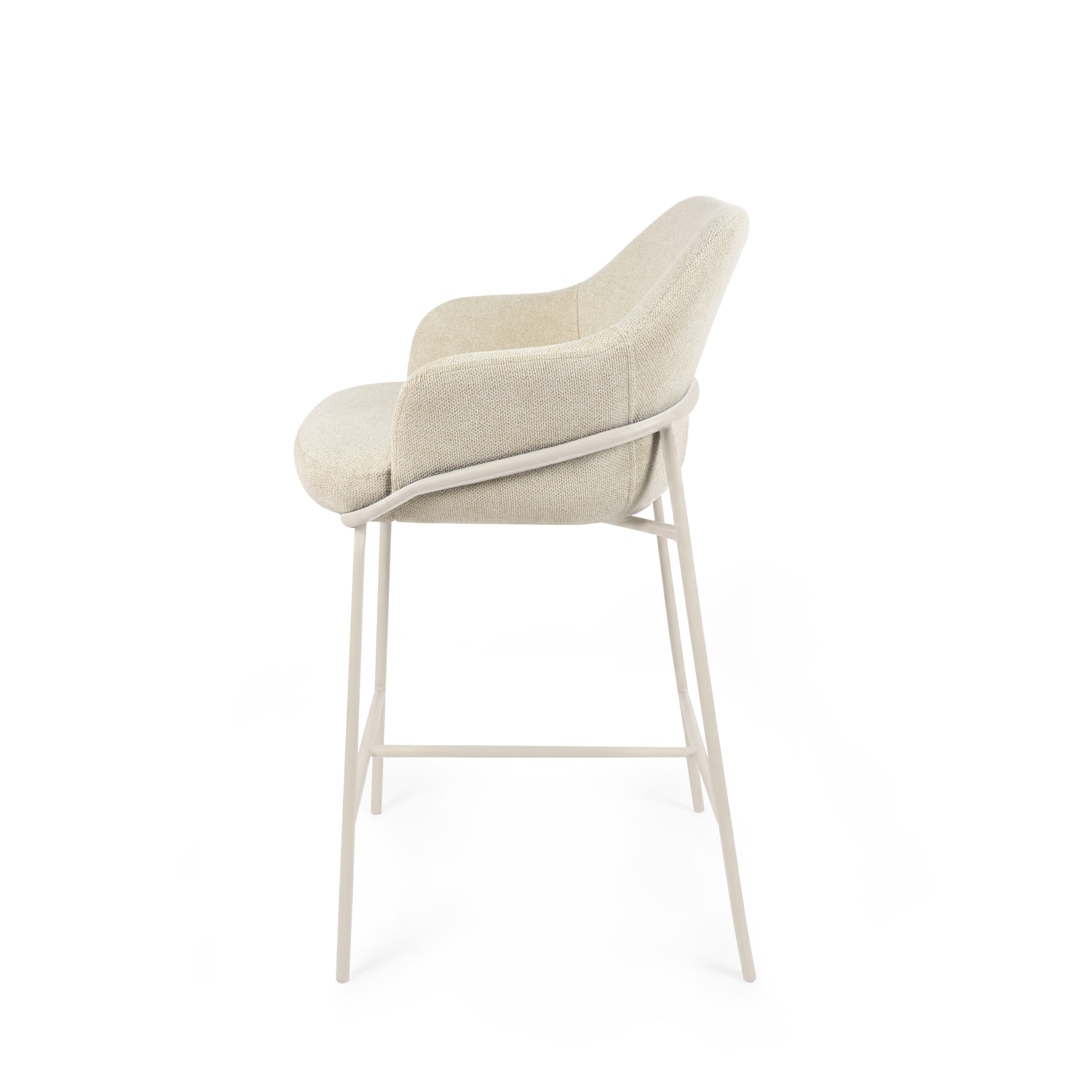 Taburete bajo THOMAS beige (pata beige) - Image 4