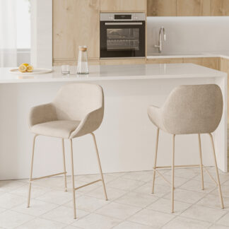 Taburete bajo JACOB beige (pata beige)