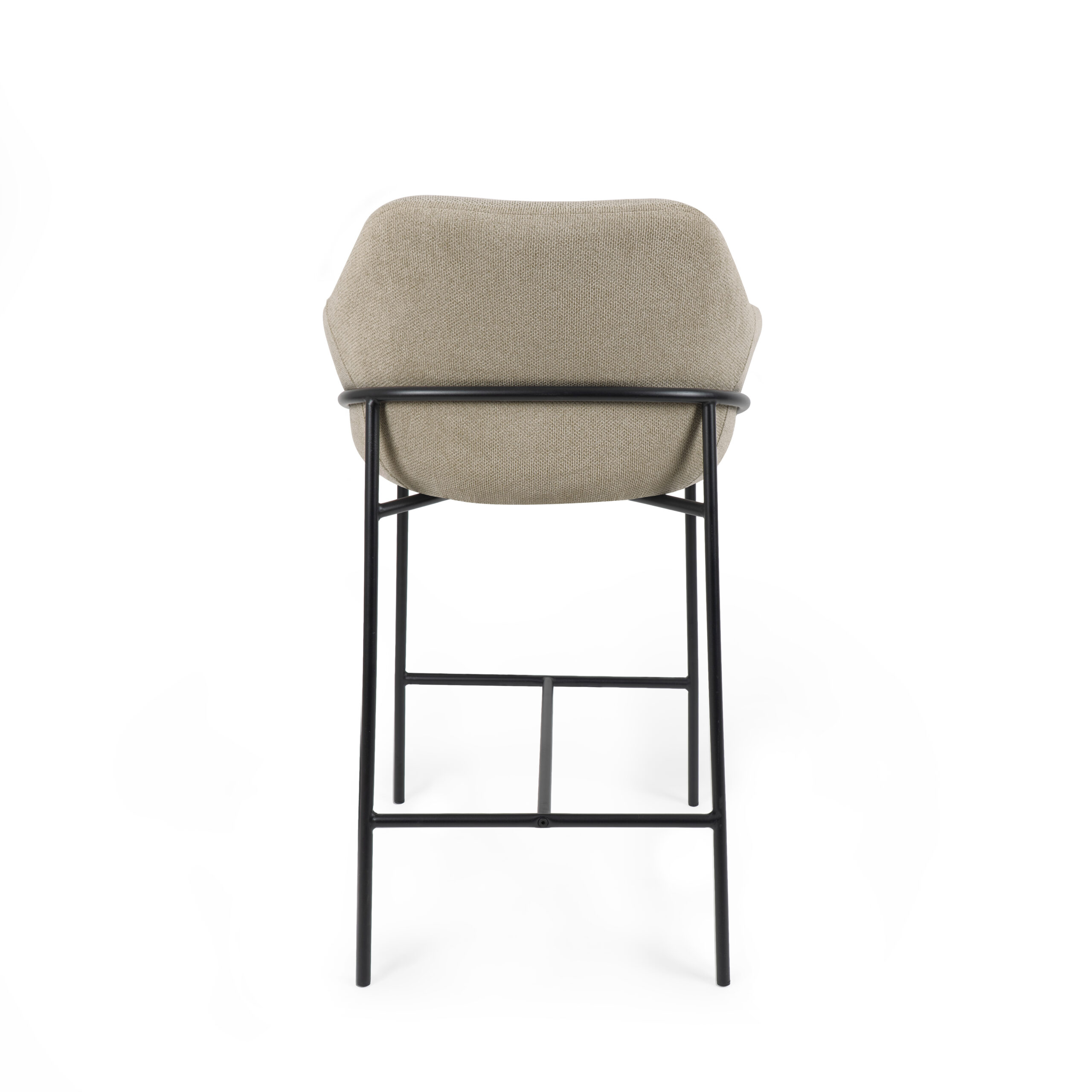 Taburete bajo THOMAS taupe (pata negra) - Image 6