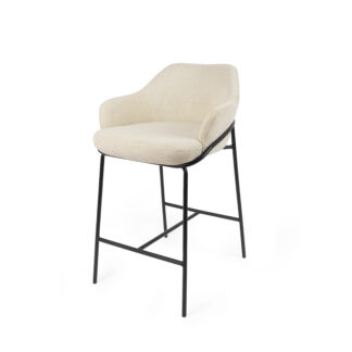 Taburete bajo THOMAS beige (pata negra)