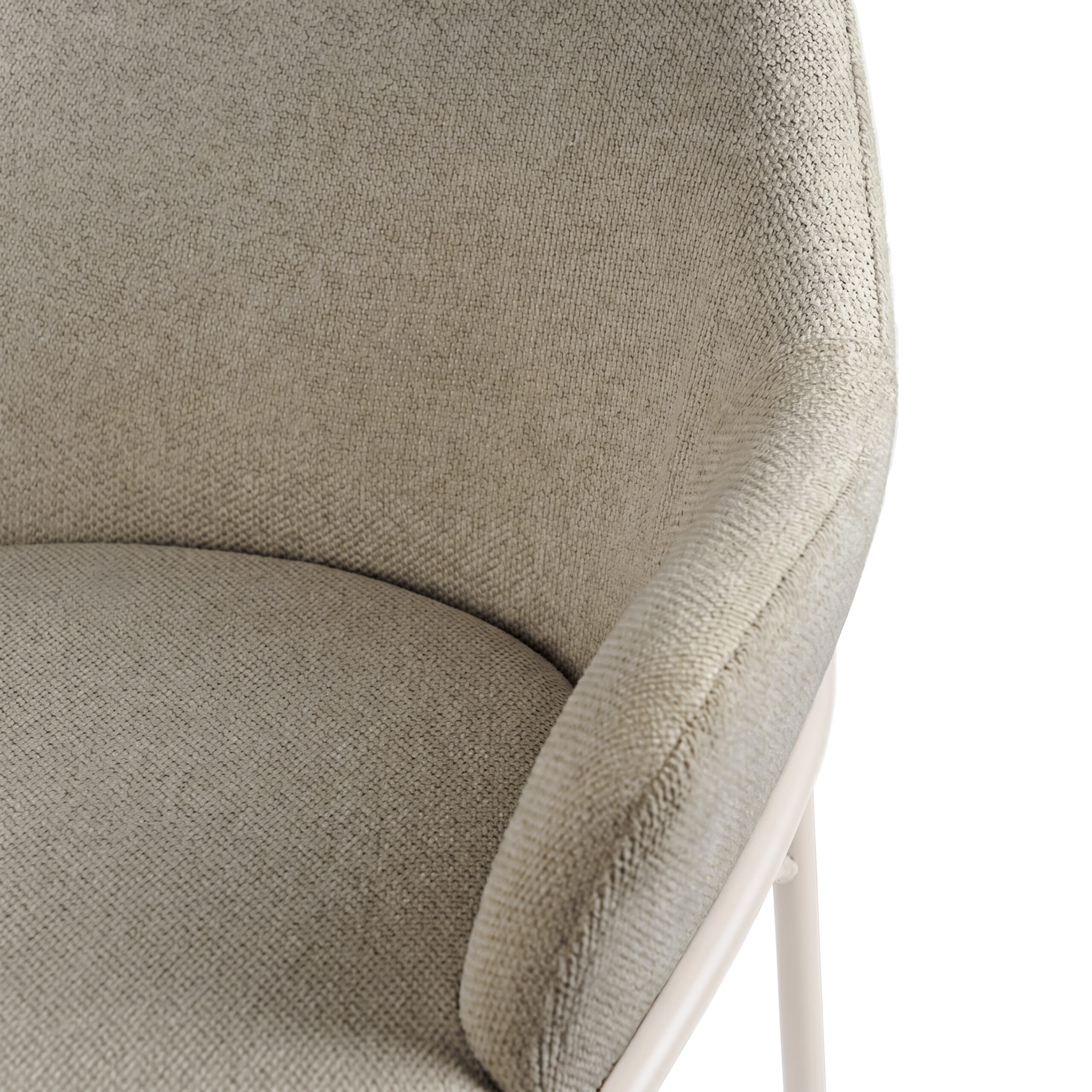 Taburete bajo THOMAS taupe (pata beige) - Image 6