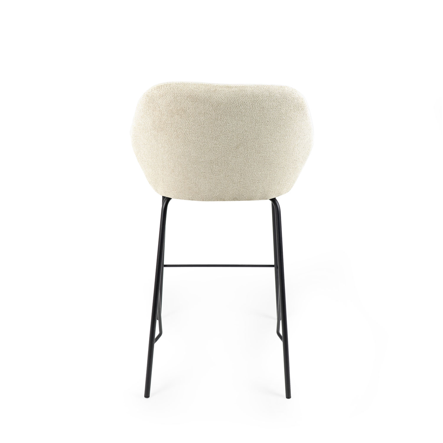 Taburete bajo JACOB beige (pata negra) - Image 5