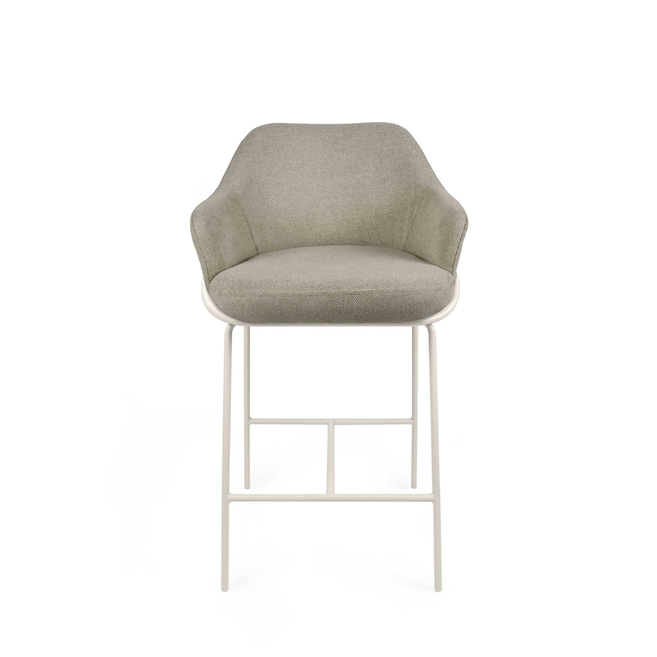 Taburete bajo THOMAS taupe (pata beige) - Image 4
