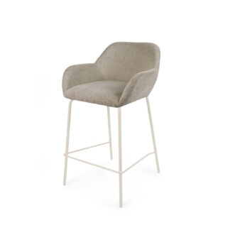 Taburete bajo JACOB taupe (pata beige)