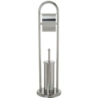 Soporte Rollo C/escobillero Metal Acero Ø22x80cm