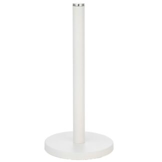 Soporte Rollo Cocina Acero Blanco Ø15x32cm