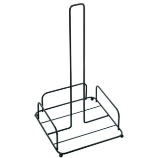 Soporte Rollo Cocina Metal Negro 16x16x31cm