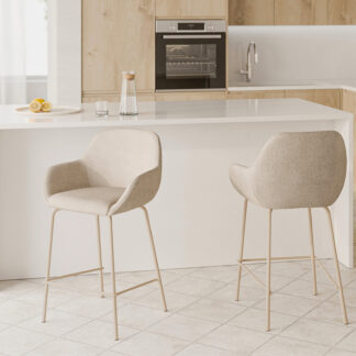 Taburete bajo JACOB beige (pata beige)
