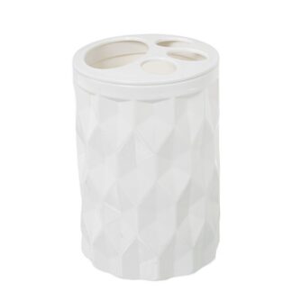 Vaso Cepillos De Dientes Baño Acrilico Blanco Ø8x12cm