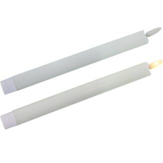 Vela Led De Cera Blanco C/interruptor Ø2x24cm Pilas:2xaaa No Inclui