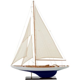 Velero Madera 90x120cm Casco Blanco/azul 90x13x120cm