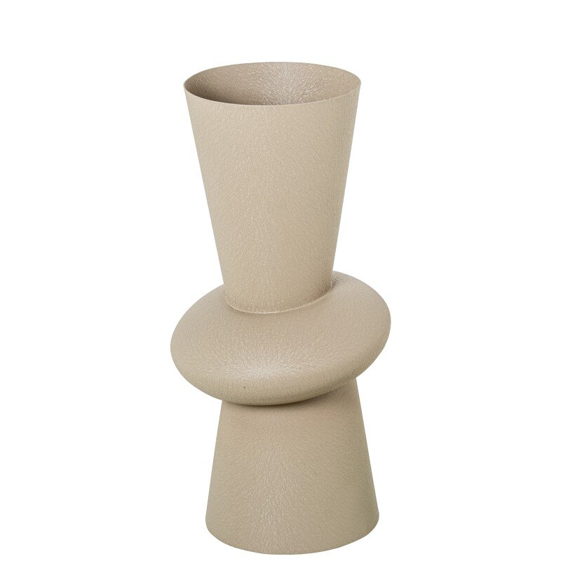 Jarrón Metal Topo Mate 20x20x42cm Boca:ø15cm