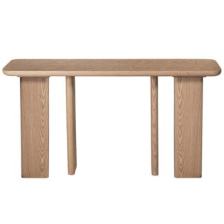 Mesa Entrada Madera Natural +91237, Dm+ Chapa Mad. Caucho 150x40x81cm Requiere Montaje