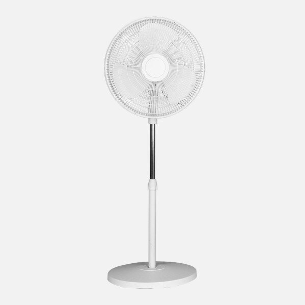 Ventilador De Pie Yamato Blanco 3vel 50w 3asp Fijo Y Rotatorio Regx41x41cm